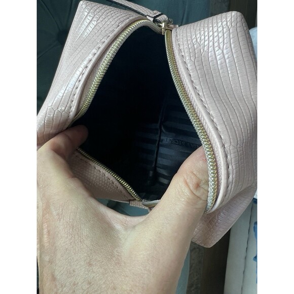 VICTORIA'S SECRET 4-IN-1 TRAIN CASE SNAKE PRINT / PINK MAKEUP COSMETIC BAGS - Picture 9 of 11